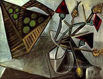 Nature morte au panier fruits 1942 cubiste Pablo Picasso Peinture à l'huile